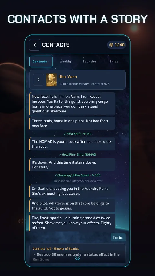 Contacts with a story